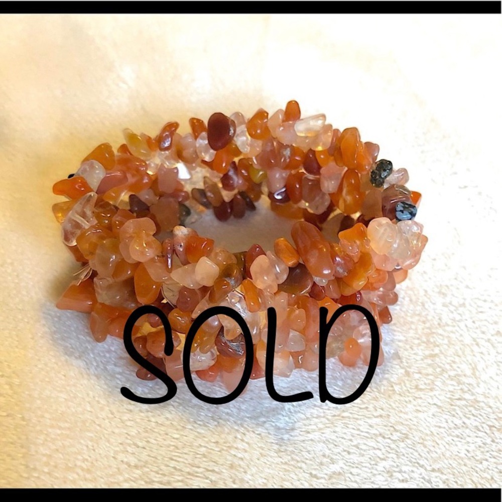 Red Agate Gemstone Bracelet